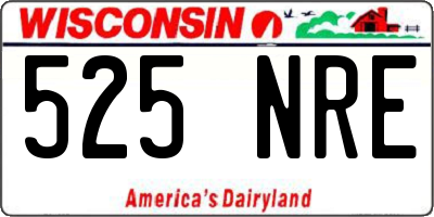 WI license plate 525NRE