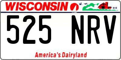 WI license plate 525NRV