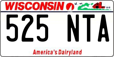 WI license plate 525NTA