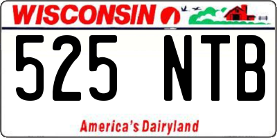 WI license plate 525NTB