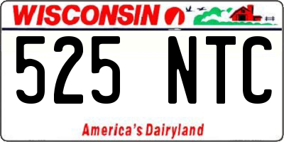 WI license plate 525NTC