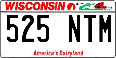 WI license plate 525NTM