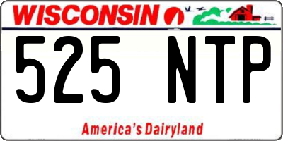WI license plate 525NTP