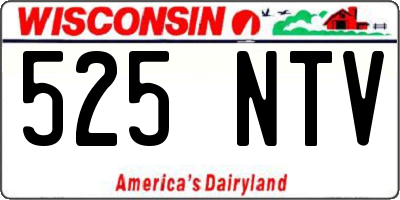 WI license plate 525NTV