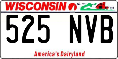WI license plate 525NVB