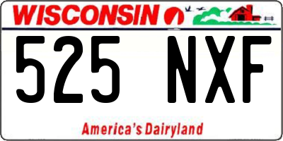 WI license plate 525NXF