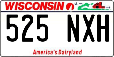 WI license plate 525NXH