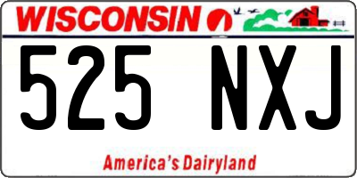 WI license plate 525NXJ