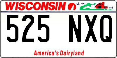 WI license plate 525NXQ