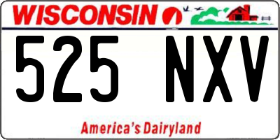 WI license plate 525NXV