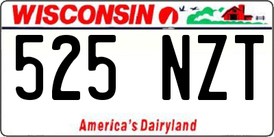 WI license plate 525NZT
