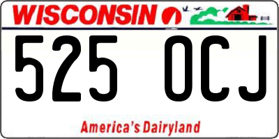 WI license plate 525OCJ