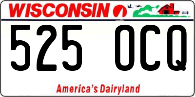 WI license plate 525OCQ