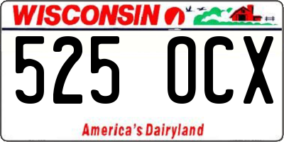WI license plate 525OCX