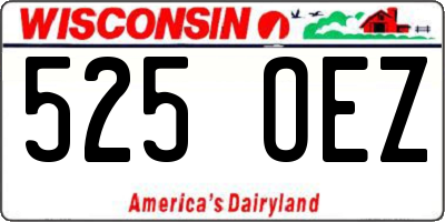 WI license plate 525OEZ