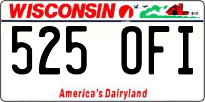 WI license plate 525OFI