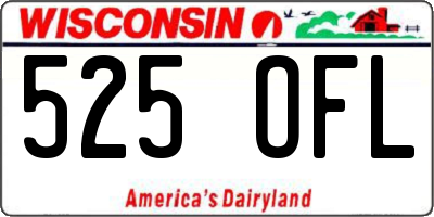 WI license plate 525OFL