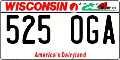 WI license plate 525OGA