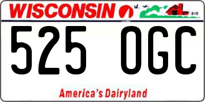 WI license plate 525OGC