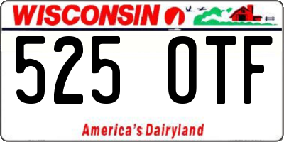 WI license plate 525OTF