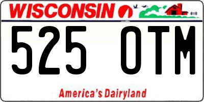 WI license plate 525OTM
