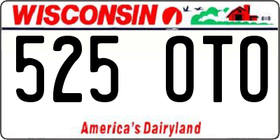 WI license plate 525OTO