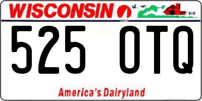 WI license plate 525OTQ