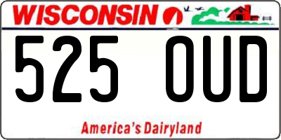WI license plate 525OUD