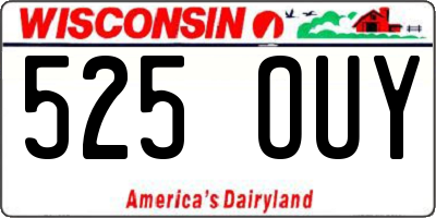 WI license plate 525OUY