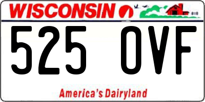 WI license plate 525OVF