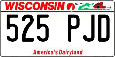 WI license plate 525PJD