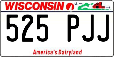 WI license plate 525PJJ