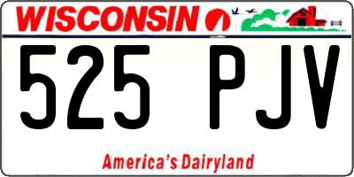 WI license plate 525PJV