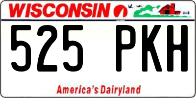 WI license plate 525PKH