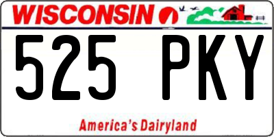 WI license plate 525PKY