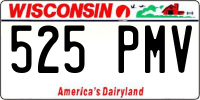 WI license plate 525PMV
