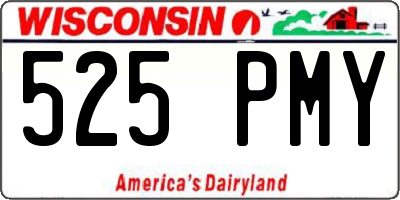 WI license plate 525PMY