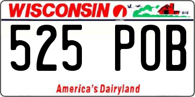 WI license plate 525POB