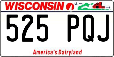 WI license plate 525PQJ