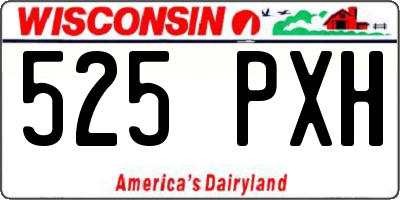 WI license plate 525PXH