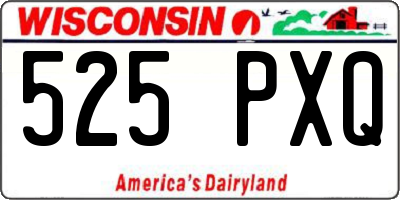 WI license plate 525PXQ
