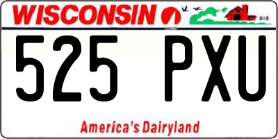 WI license plate 525PXU
