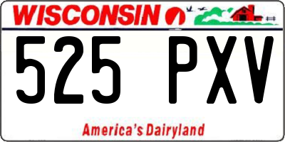 WI license plate 525PXV