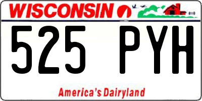 WI license plate 525PYH