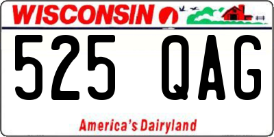WI license plate 525QAG