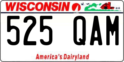 WI license plate 525QAM