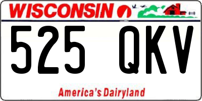 WI license plate 525QKV