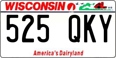 WI license plate 525QKY