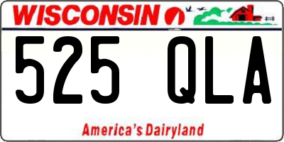 WI license plate 525QLA