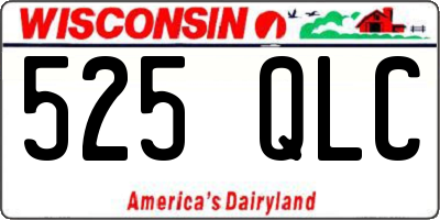 WI license plate 525QLC
